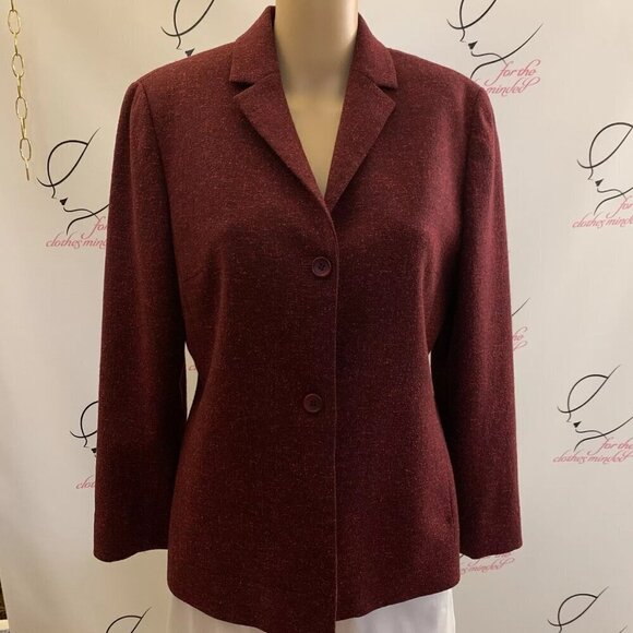 Anne Klein 2. Size 10. Lined wool/silk blend. Long Sleeve. Winter Jacket. WTCW - Picture 1 of 7